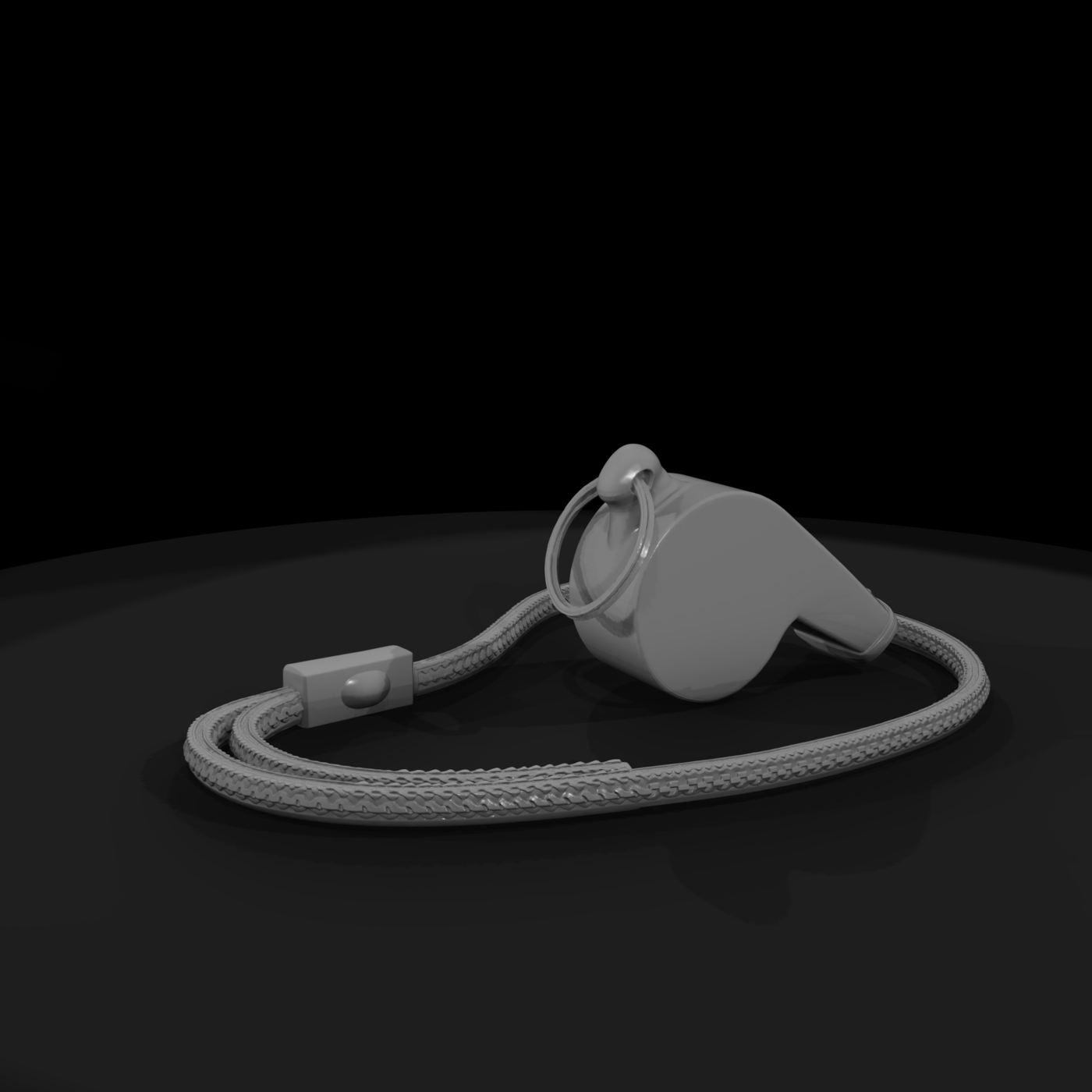 Polished Metal Sports Whistle