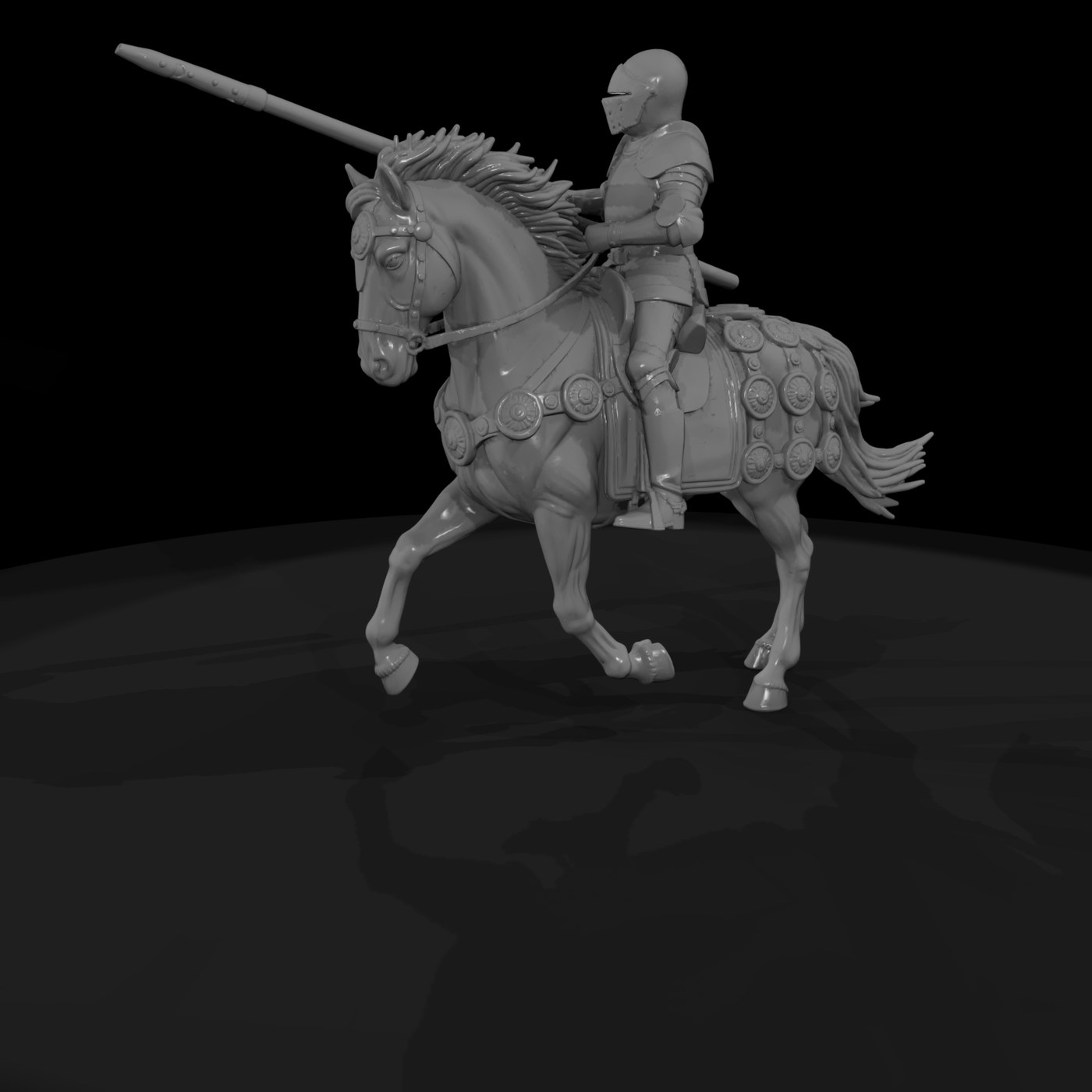 Jousting Knight & Barded Warhorse — Mounted Medieval