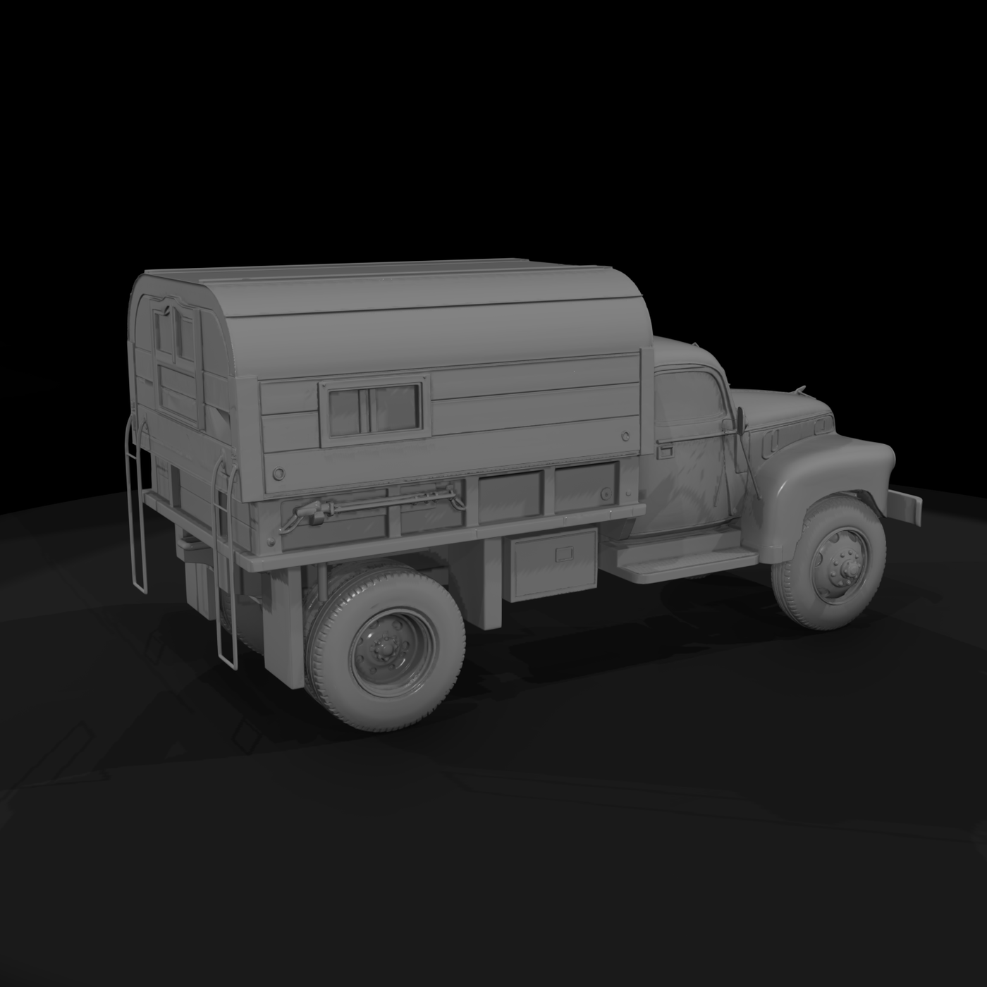 Vintage Camper Pickup