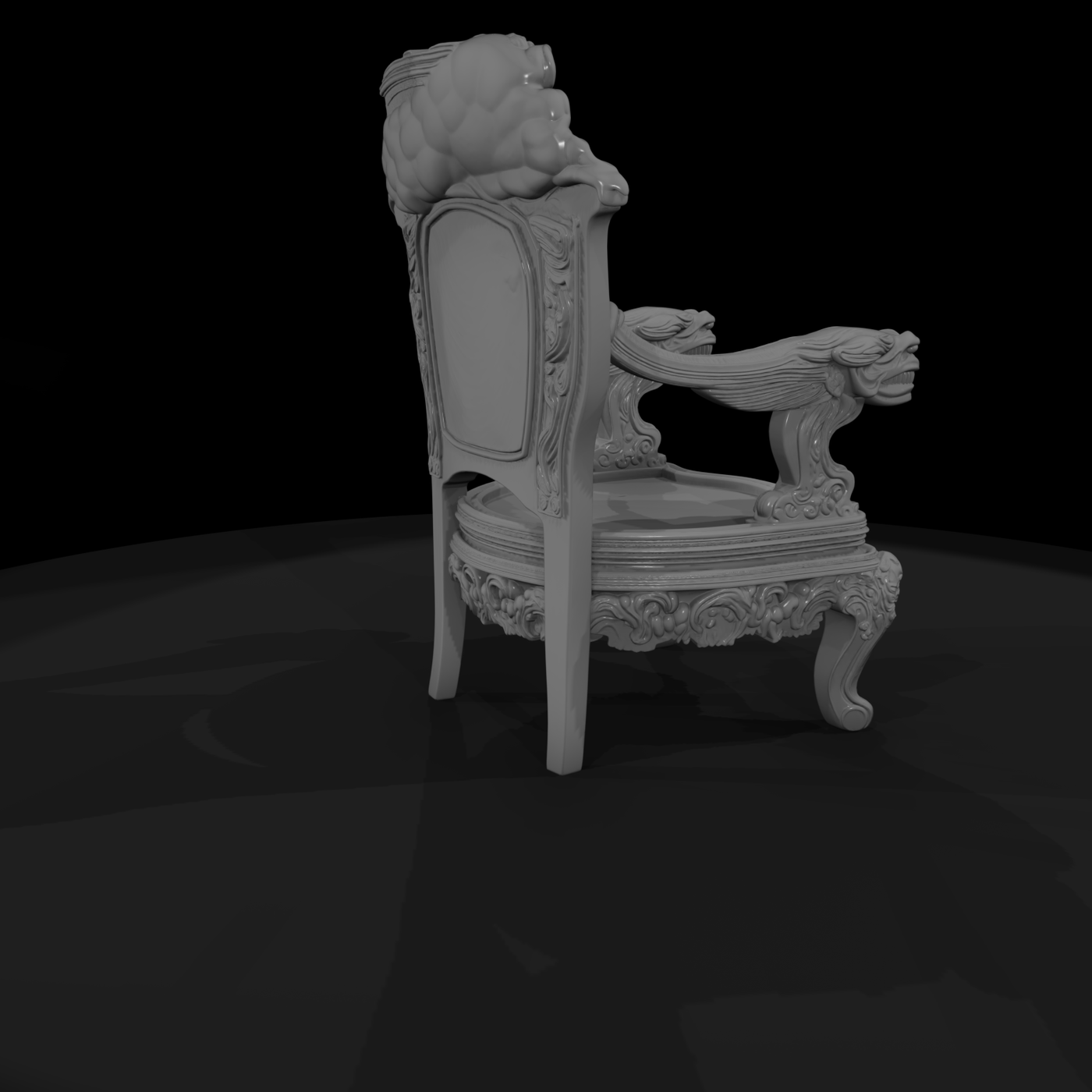 Baroque Dragon Throne Armchair