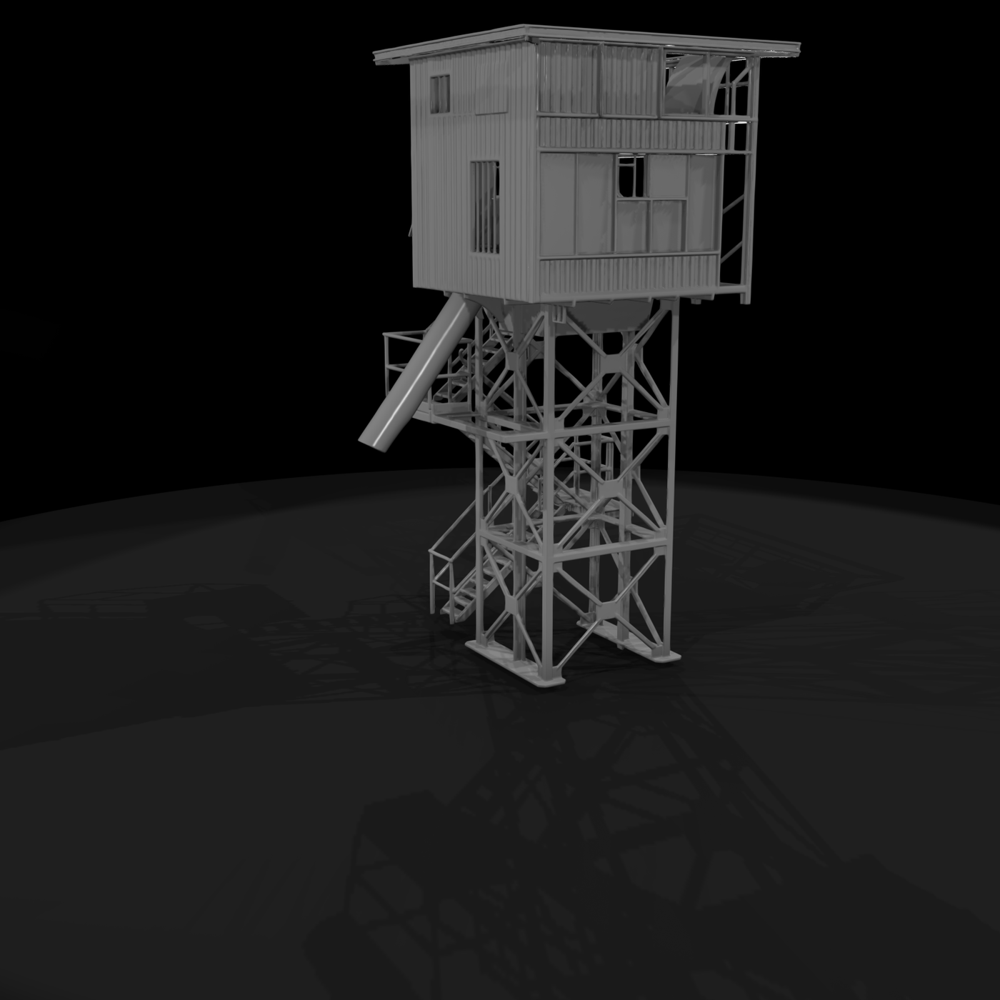 20260612 Rusty Abandoned Ore Processing Tower A1E0