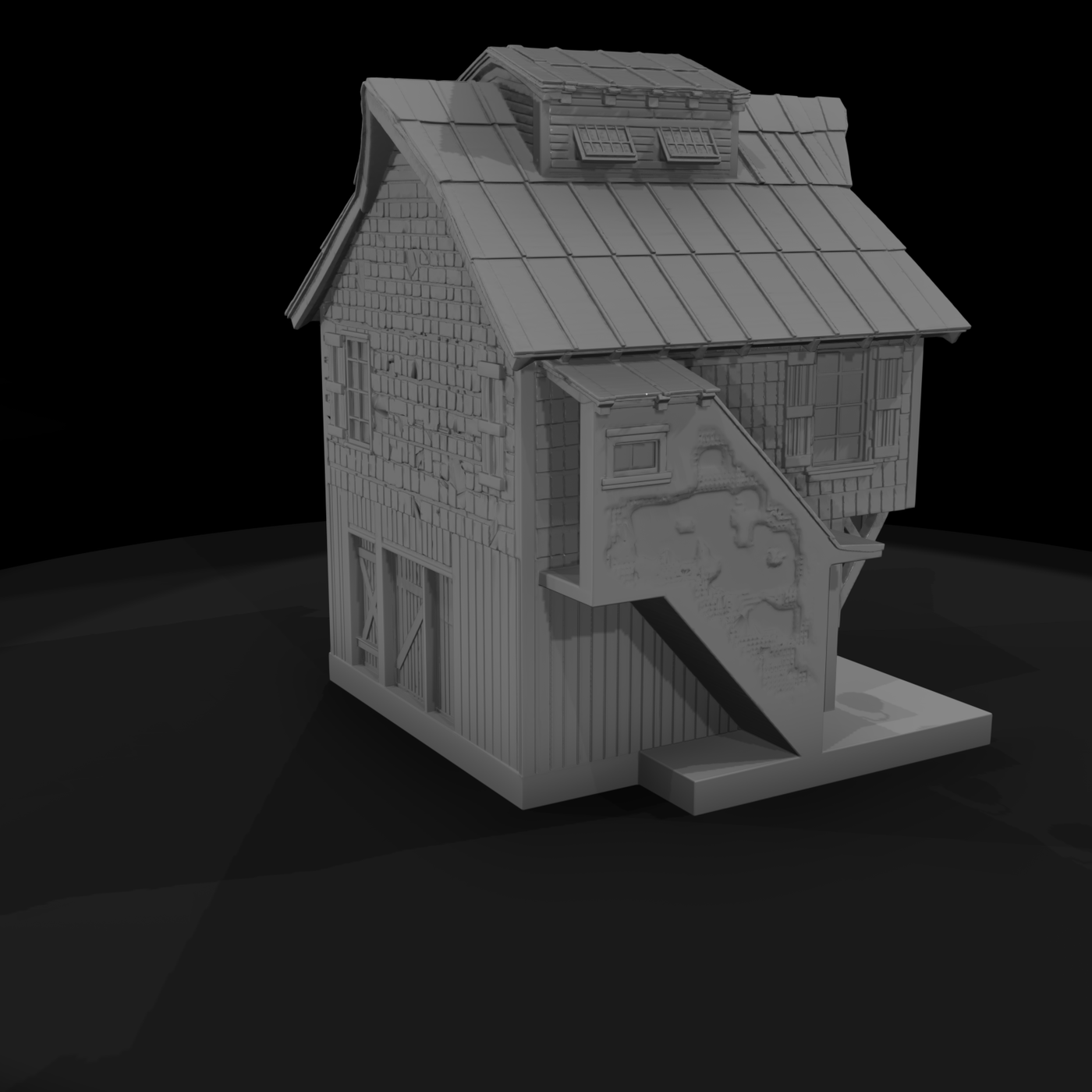 Rustic Barn Storefront Facade