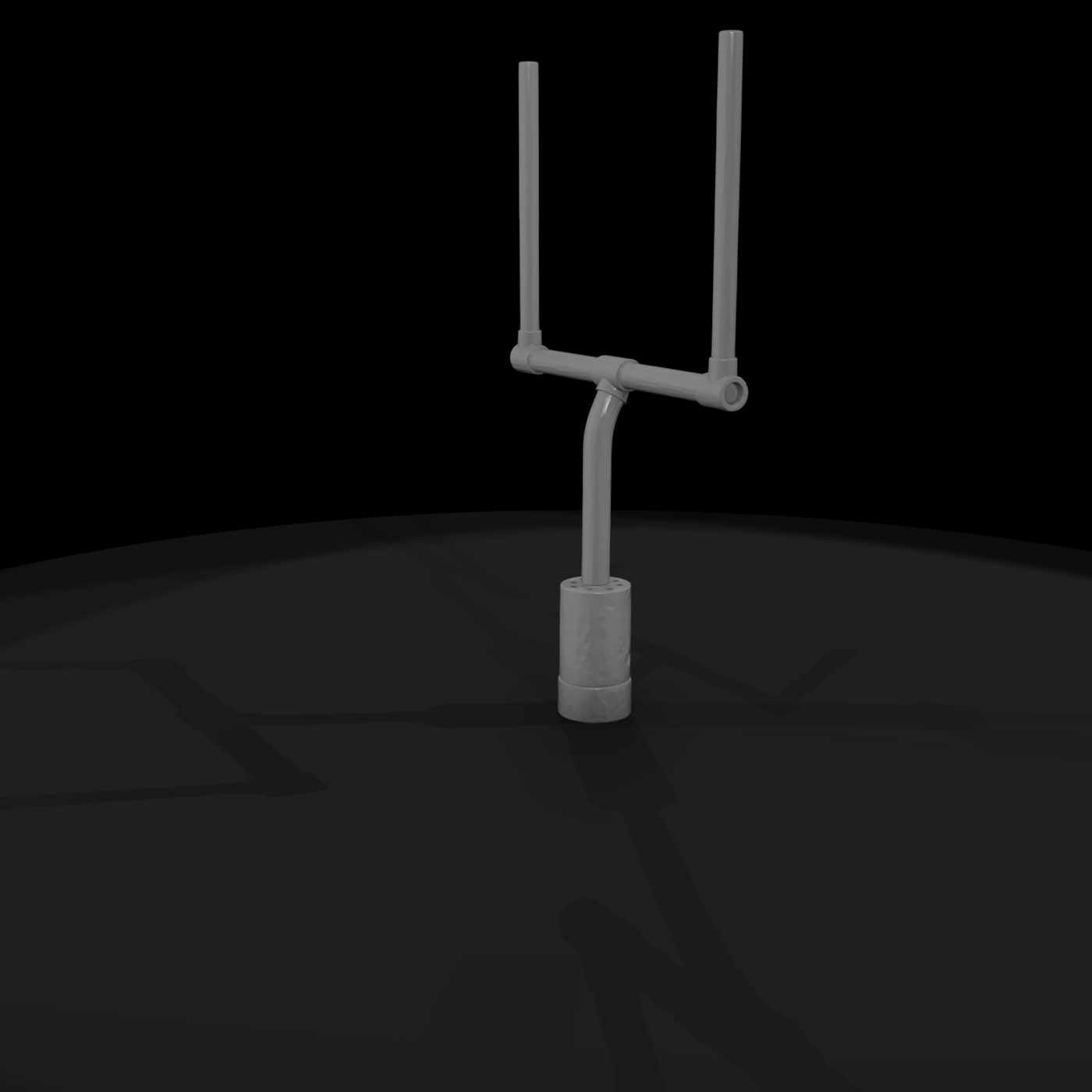 American Football Goalpost — Low-Poly Matte