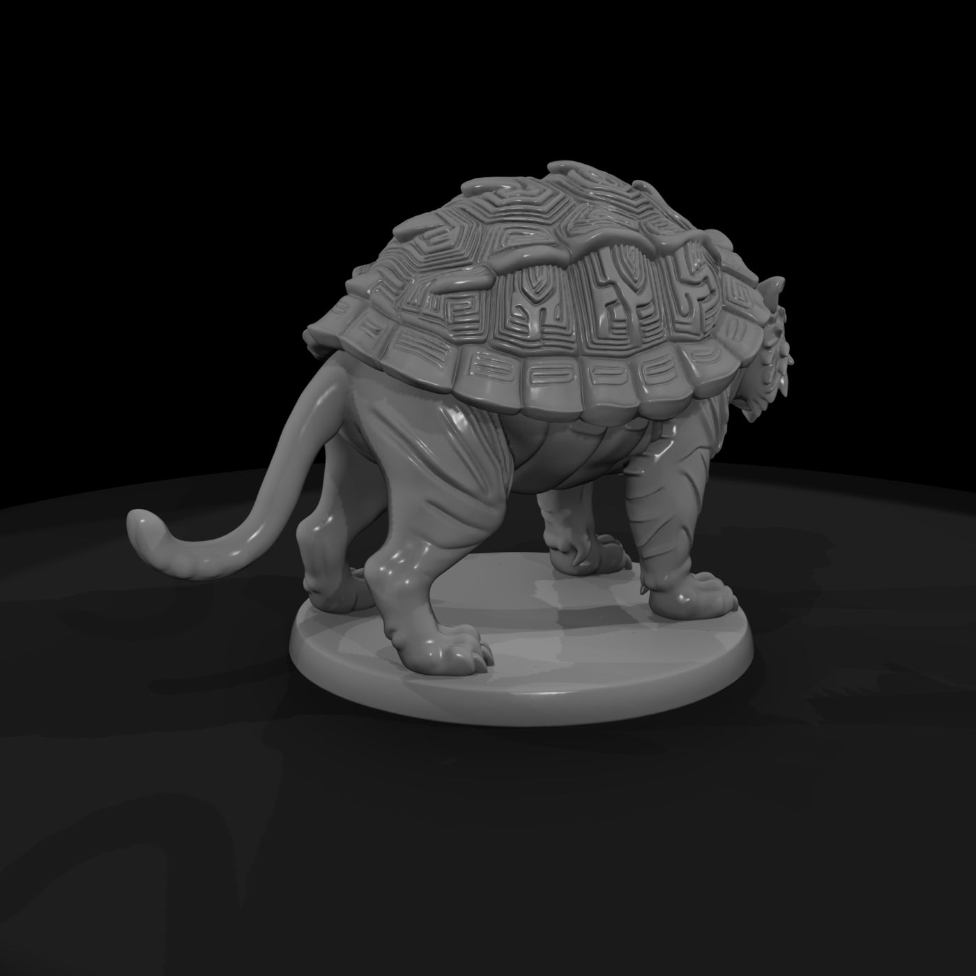 stylized-fantasy-tiger-tortoise-hybrid-miniature-0