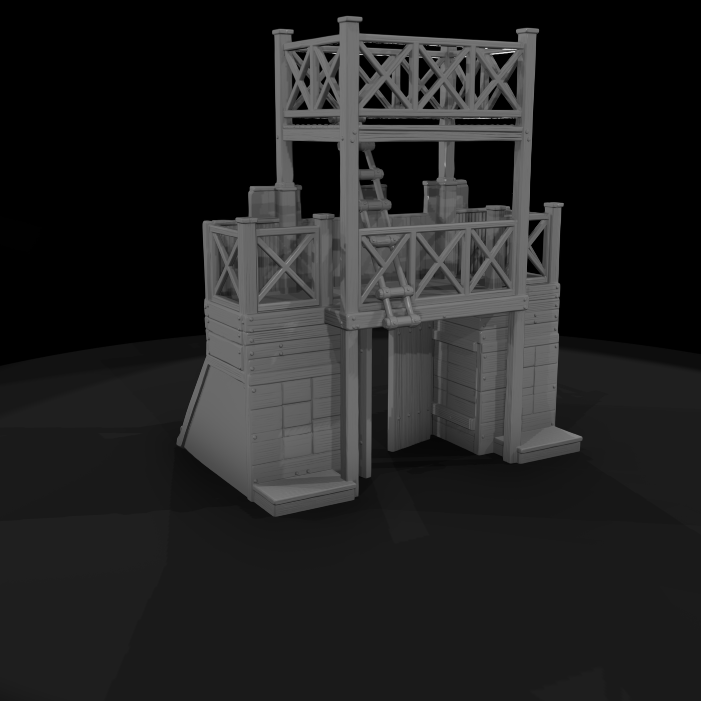 20260612 Wooden Fortified Watchtower Model 55B67C6