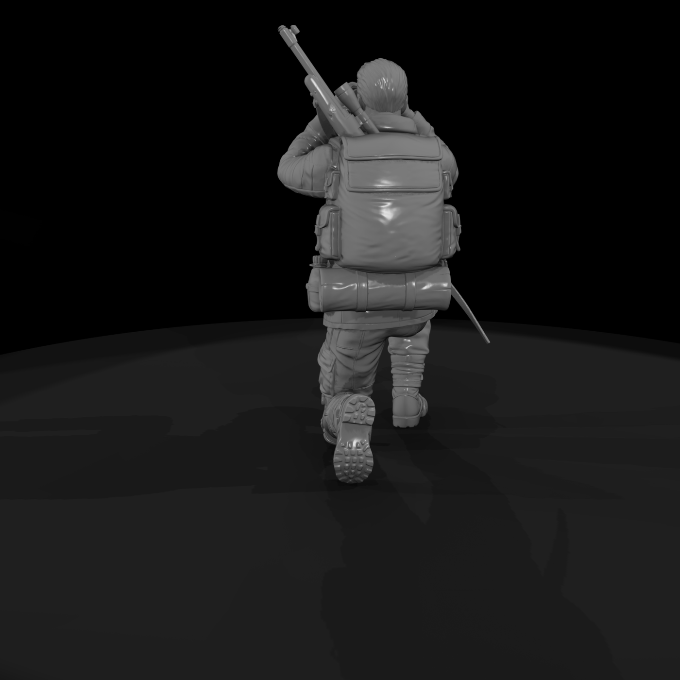 Wasteland Road Scout Kneeling with Binoculars
