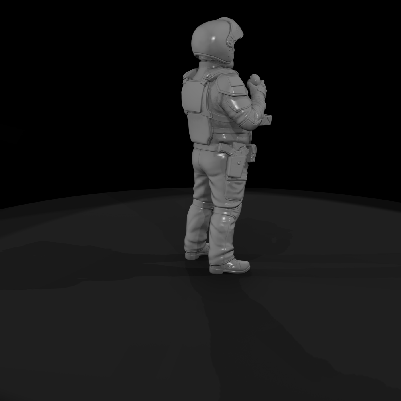 Near-Future Riot Officer with Carbine