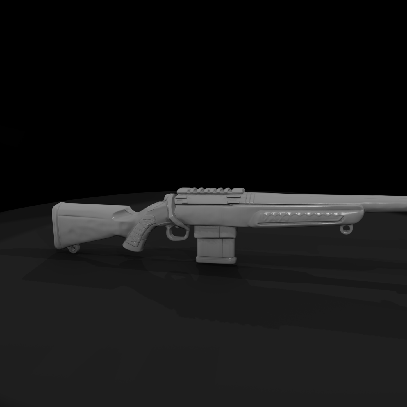 Camo Bolt-Action Hunting Rifle