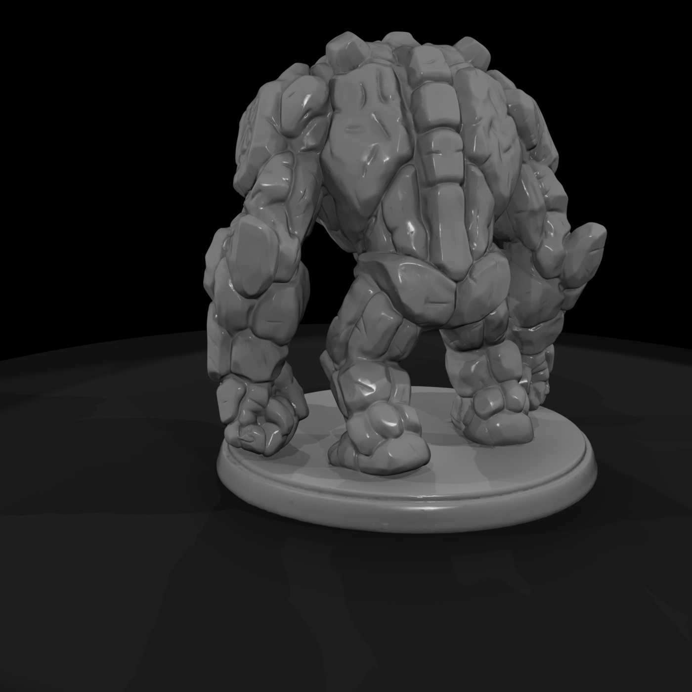 Creature Rune Carved Colossus Beast