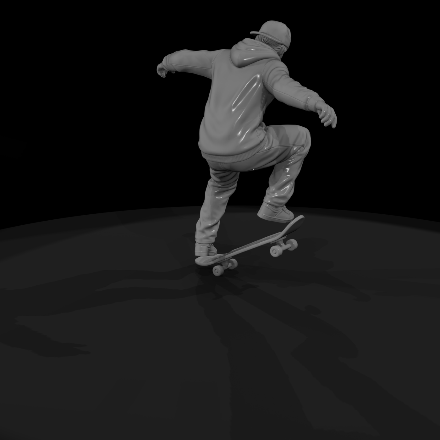 Poparc 0303 Skateboard Street Rider Alternate Pose