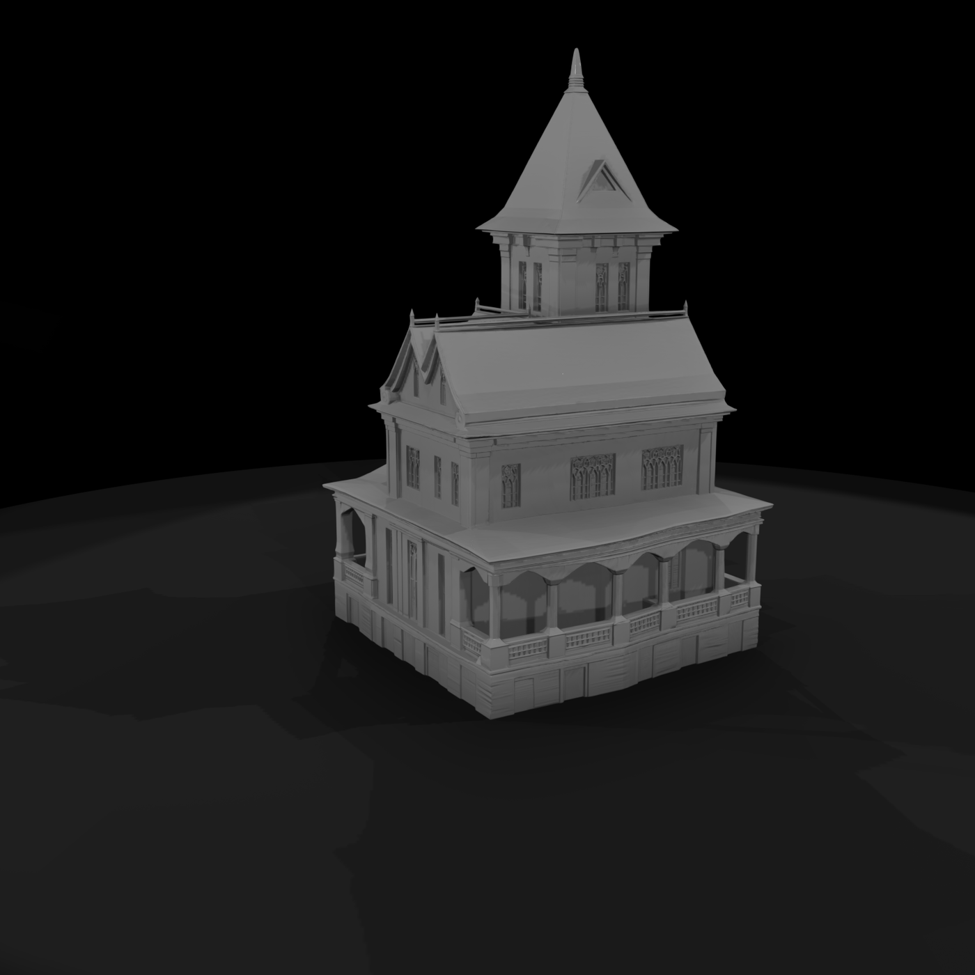 Victorian Gothic Tower Mansion