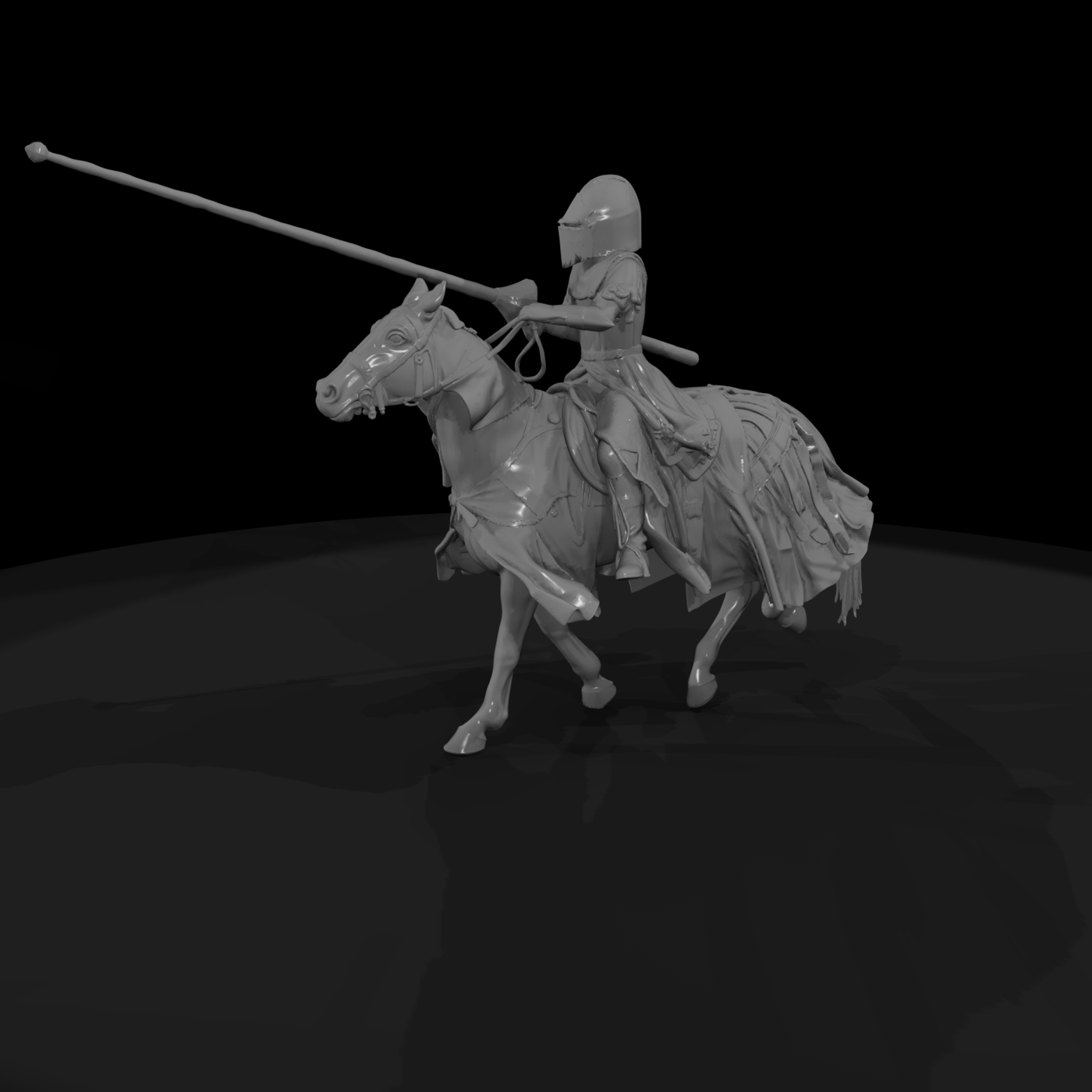 Mounted Knight in Full Armor