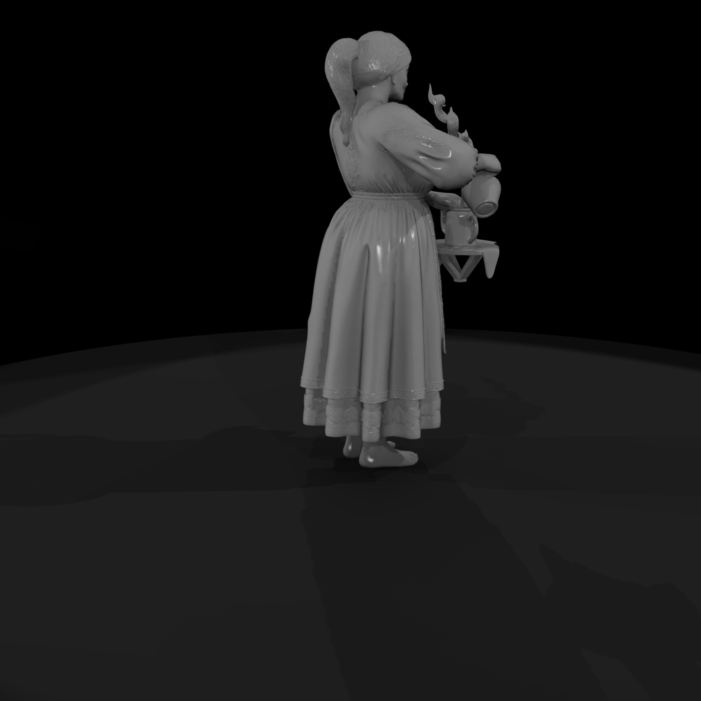 Stylized Folk Peasant Woman