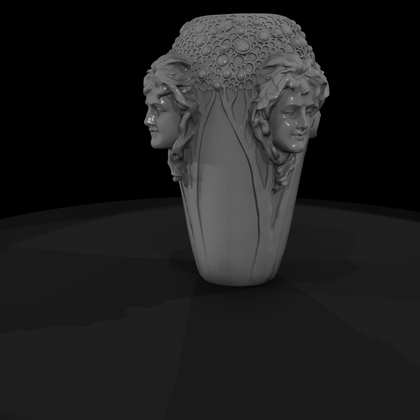 Art Nouveau Maiden Vase
