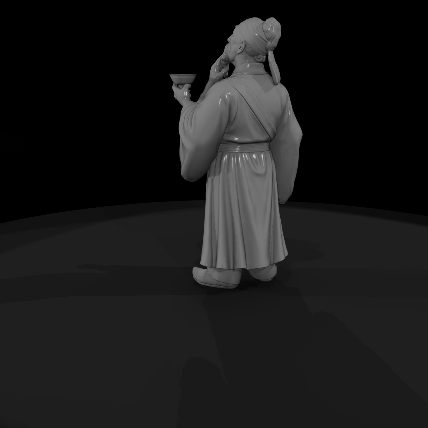 Hist 0064 Historical Li Bai Miniature Figure