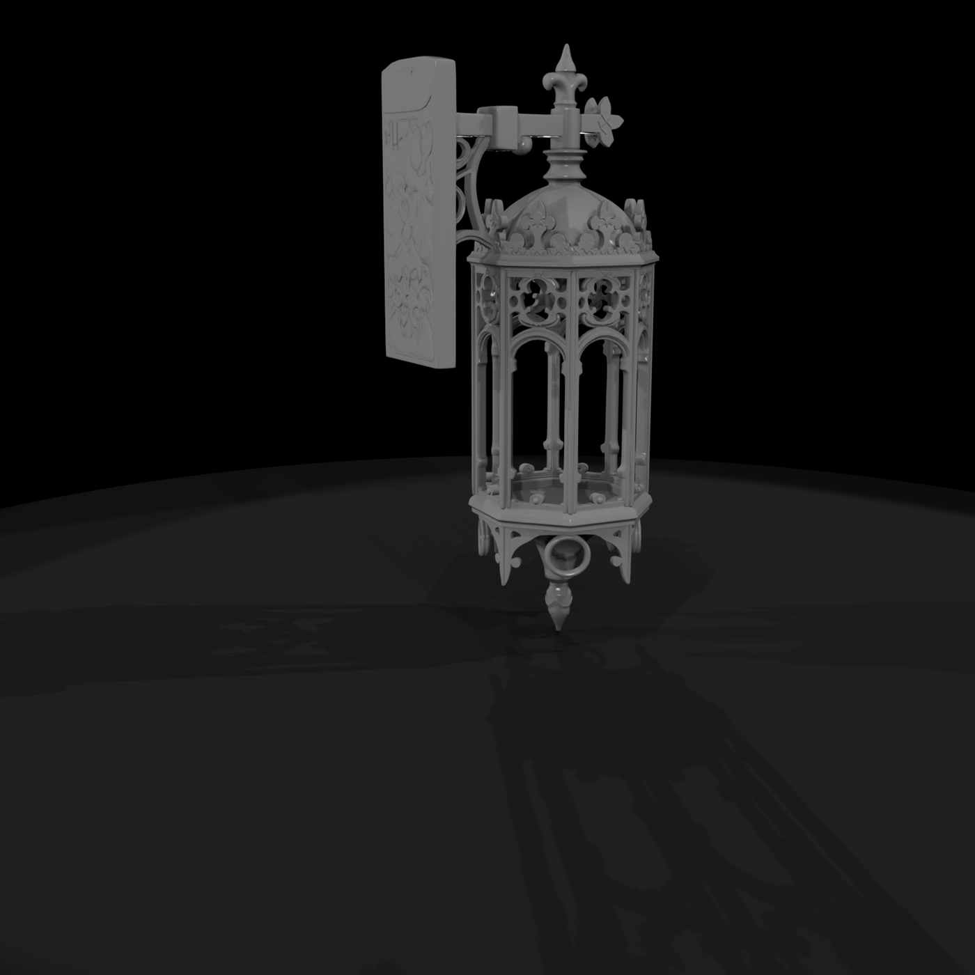 Gothic Revival Ornate Wall Lantern