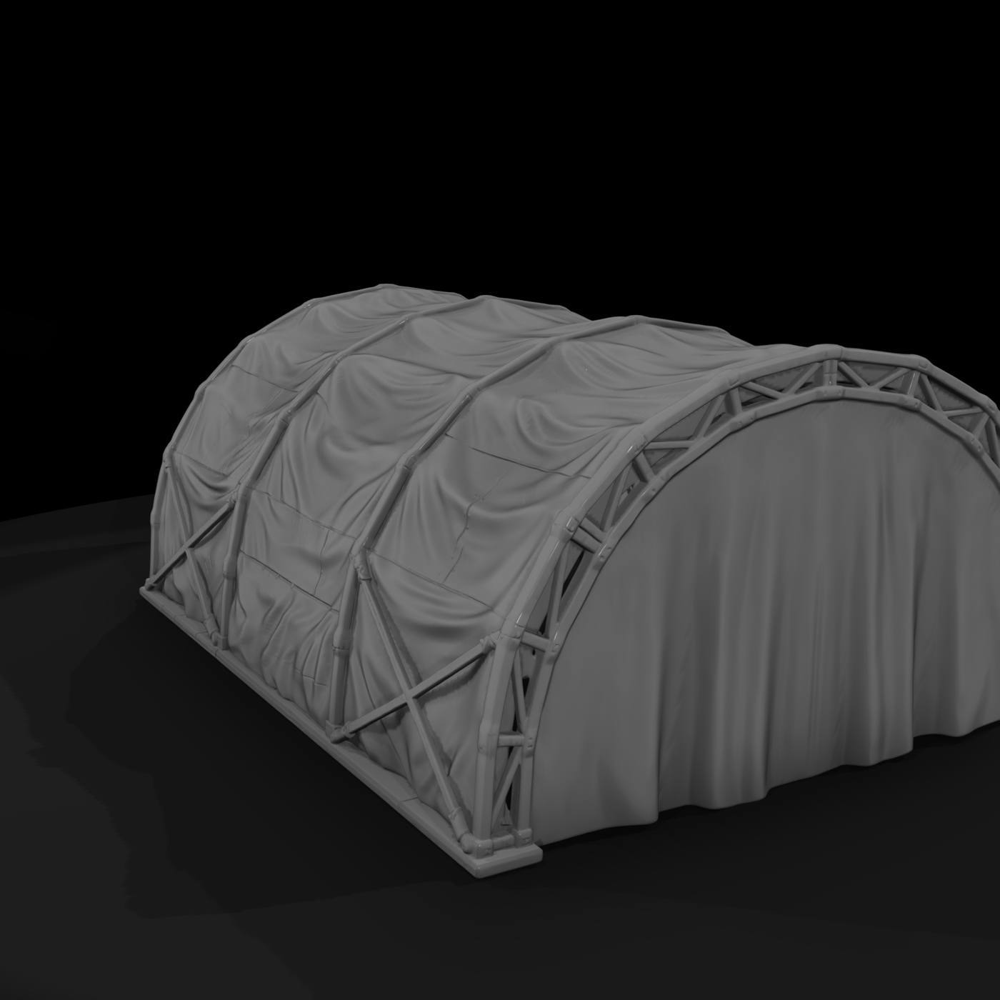 Mil 244 Modern Desert Clamshell Tent Hangar