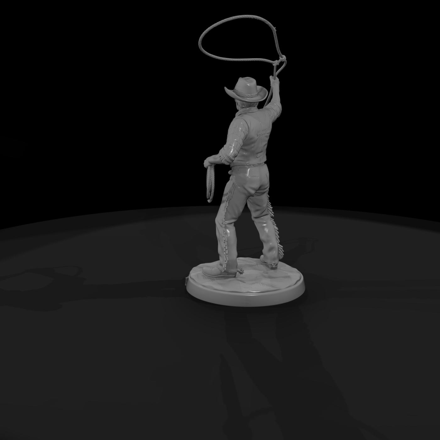 Old West Cowboy Swinging a Lasso
