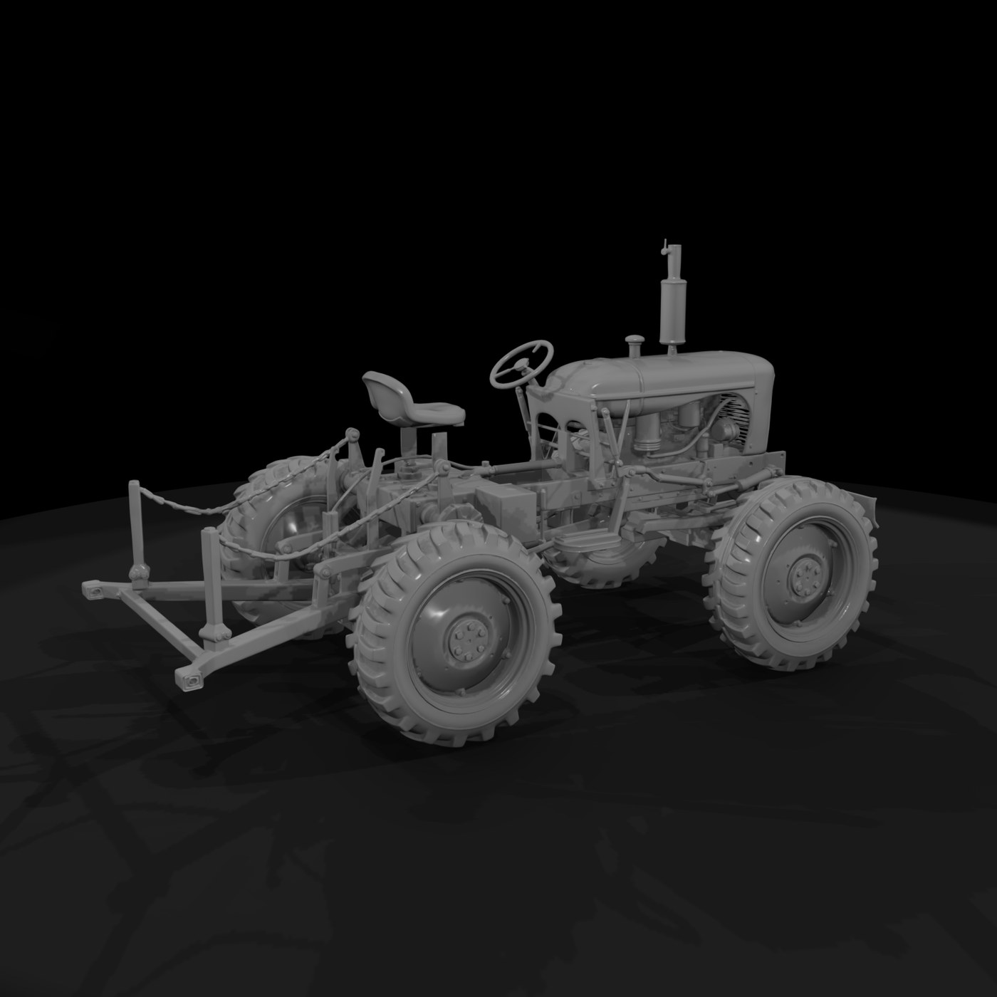 Vintage Yellow Road Motor Grader