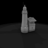 low-poly-coastal-lighthouse-with-keeper-house-750810 — thumbnail 6
