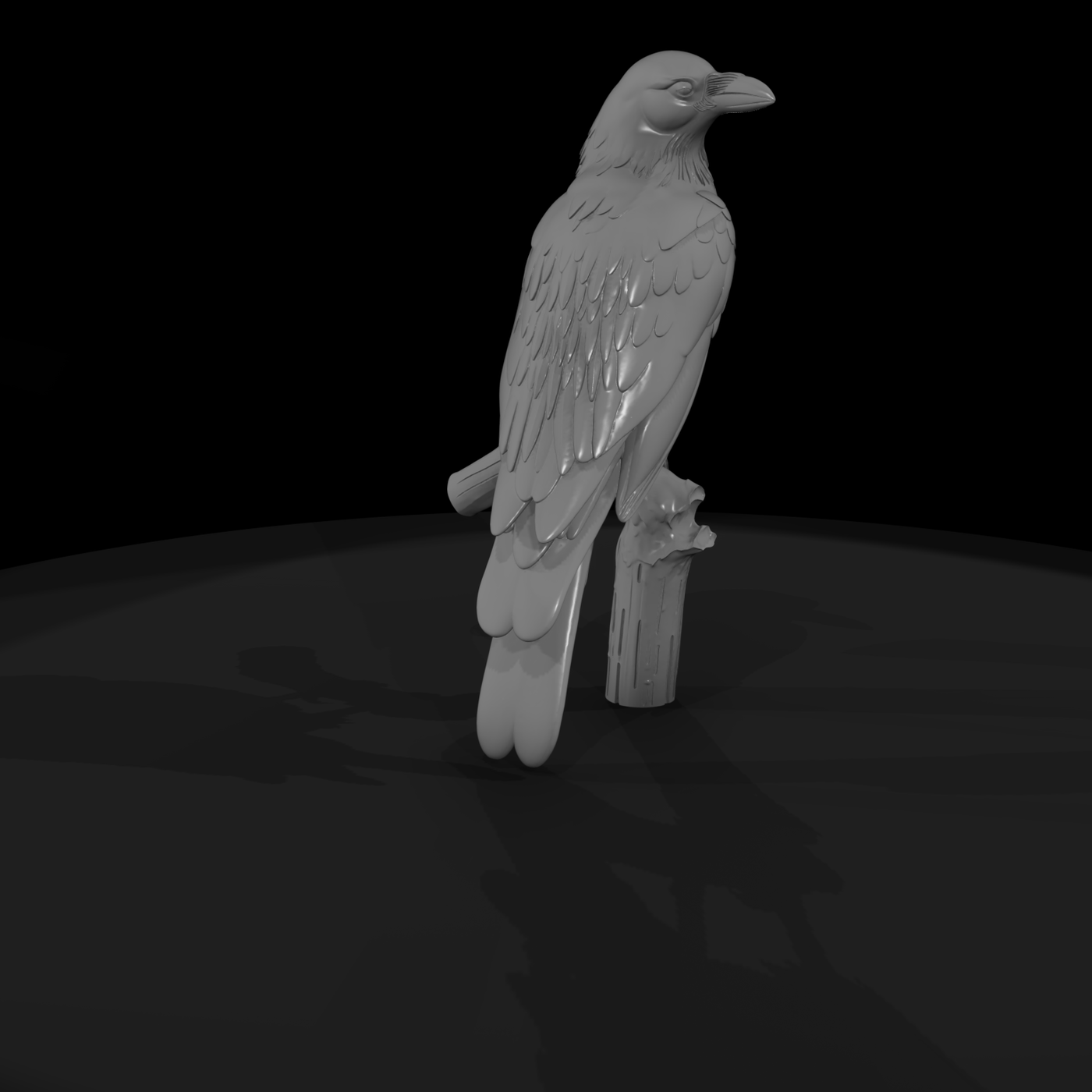 Perched Bird on Branch — Accent
