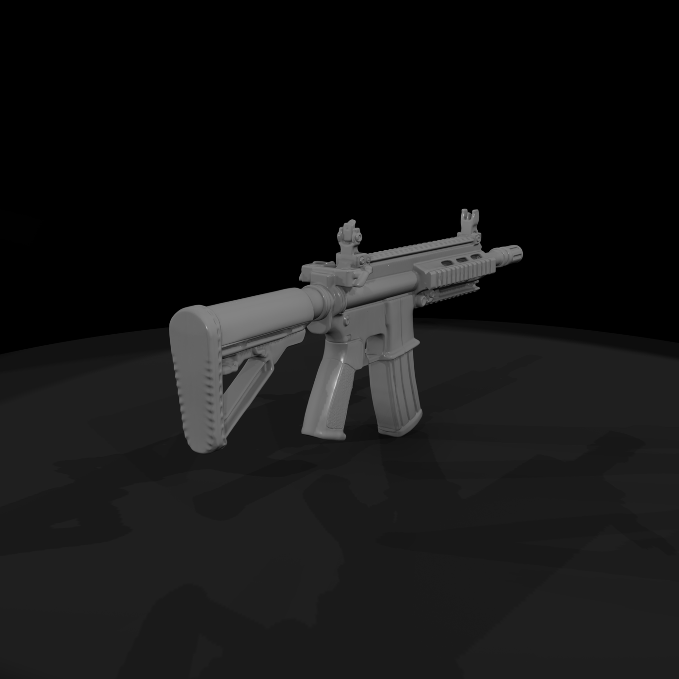 HK416 Assault Rifle in Woodland Camo