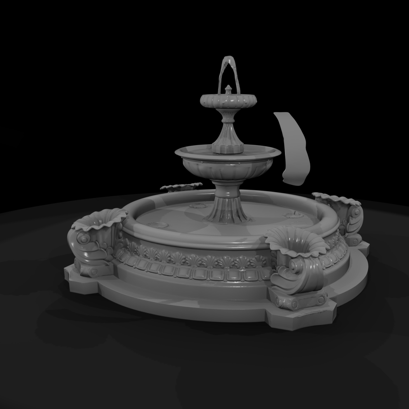 Tiered Stone Garden Fountain