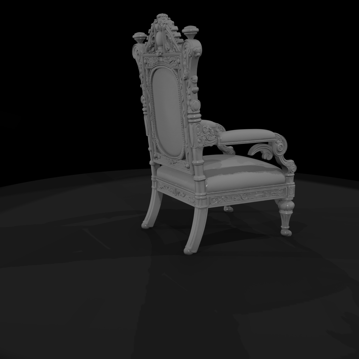 Baroque Ornate Throne Chair — Highback & Railway