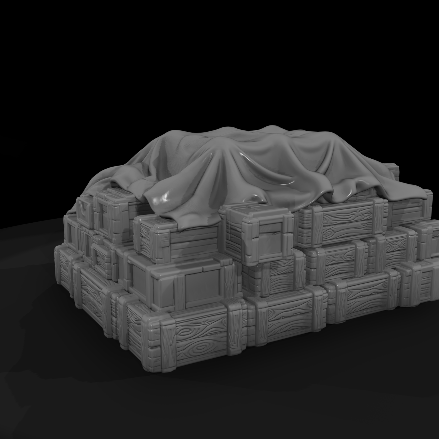 WWII Pacific Ration Crate Pile