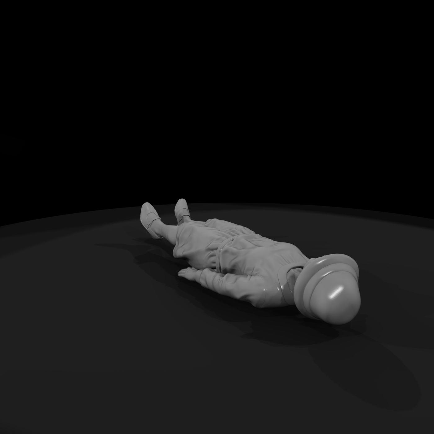 1920s Man Fallen on His Back
