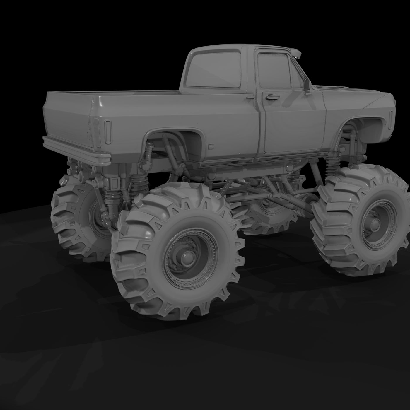 untextured-lifted-chevy-monster-pickup-3d-model-dd