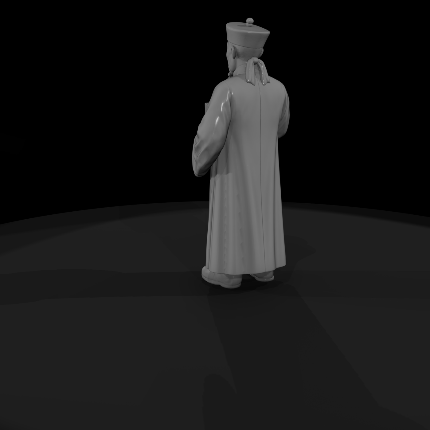 Hist 0234 Qing Scholar Official Miniature Figure
