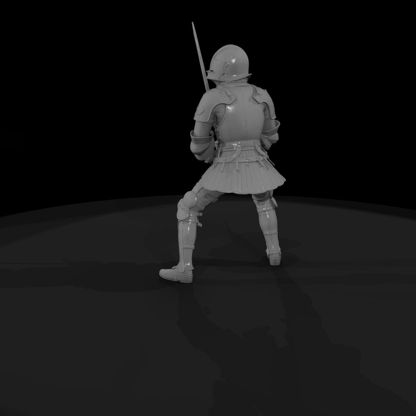 Armored Medieval Foot Soldier — 28mm