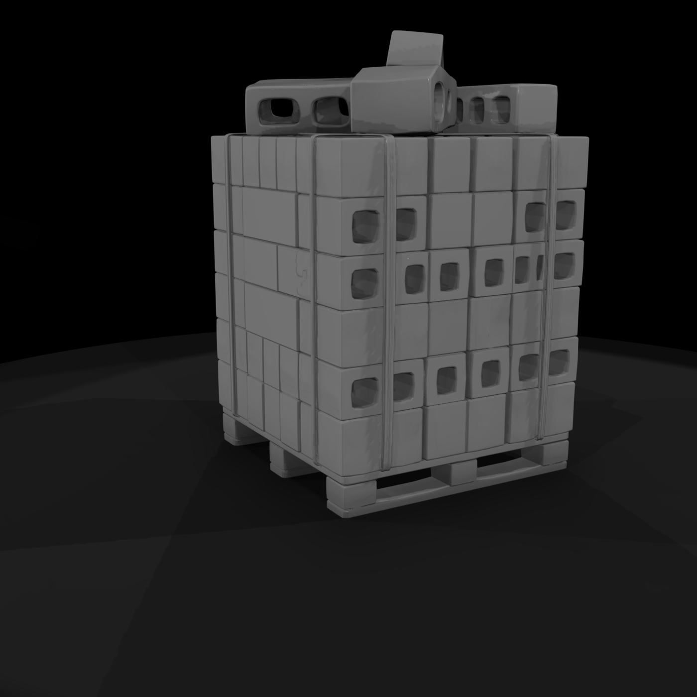 Pallet of cinder blocks