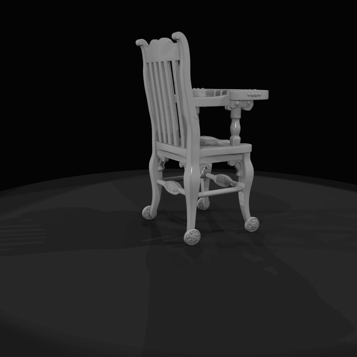 antique-wooden-high-chair