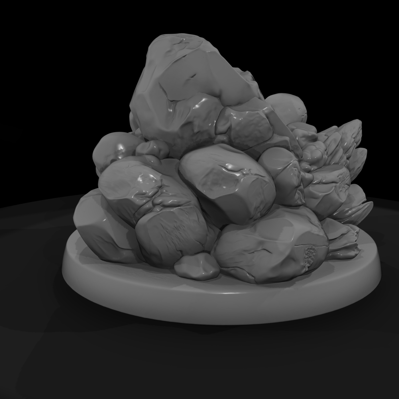 Stylized Rocky Terrain Cluster 3D Model Stocotun