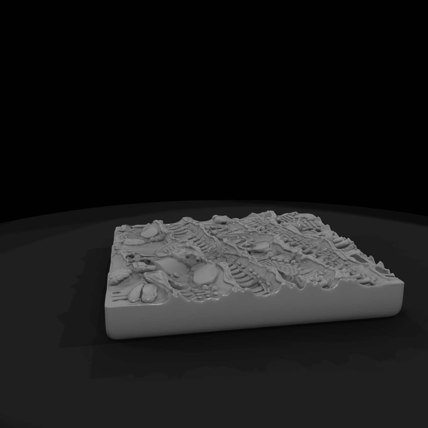 Muddy Tire Track Wargame Terrain Tile 3D Model 9Lr
