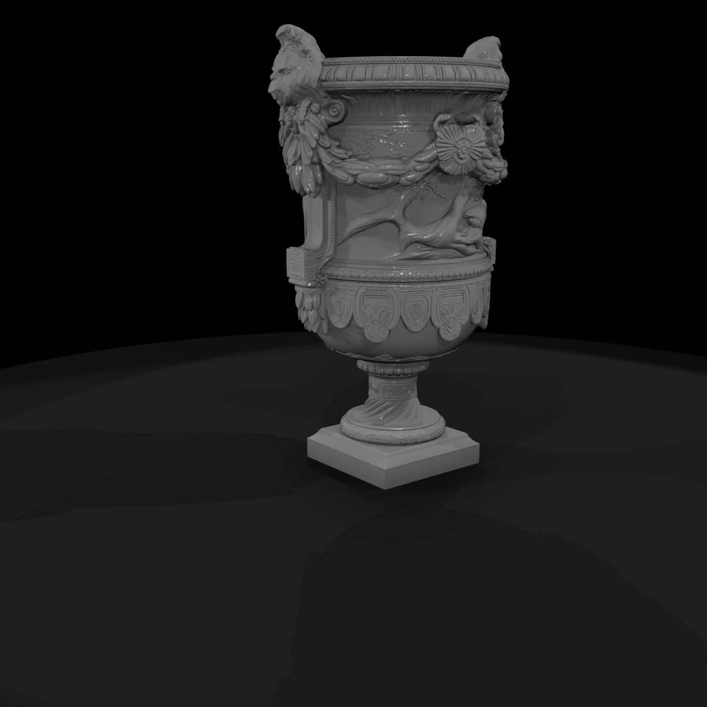 Neoclassical Carved Urn — Decorative & Display Prop