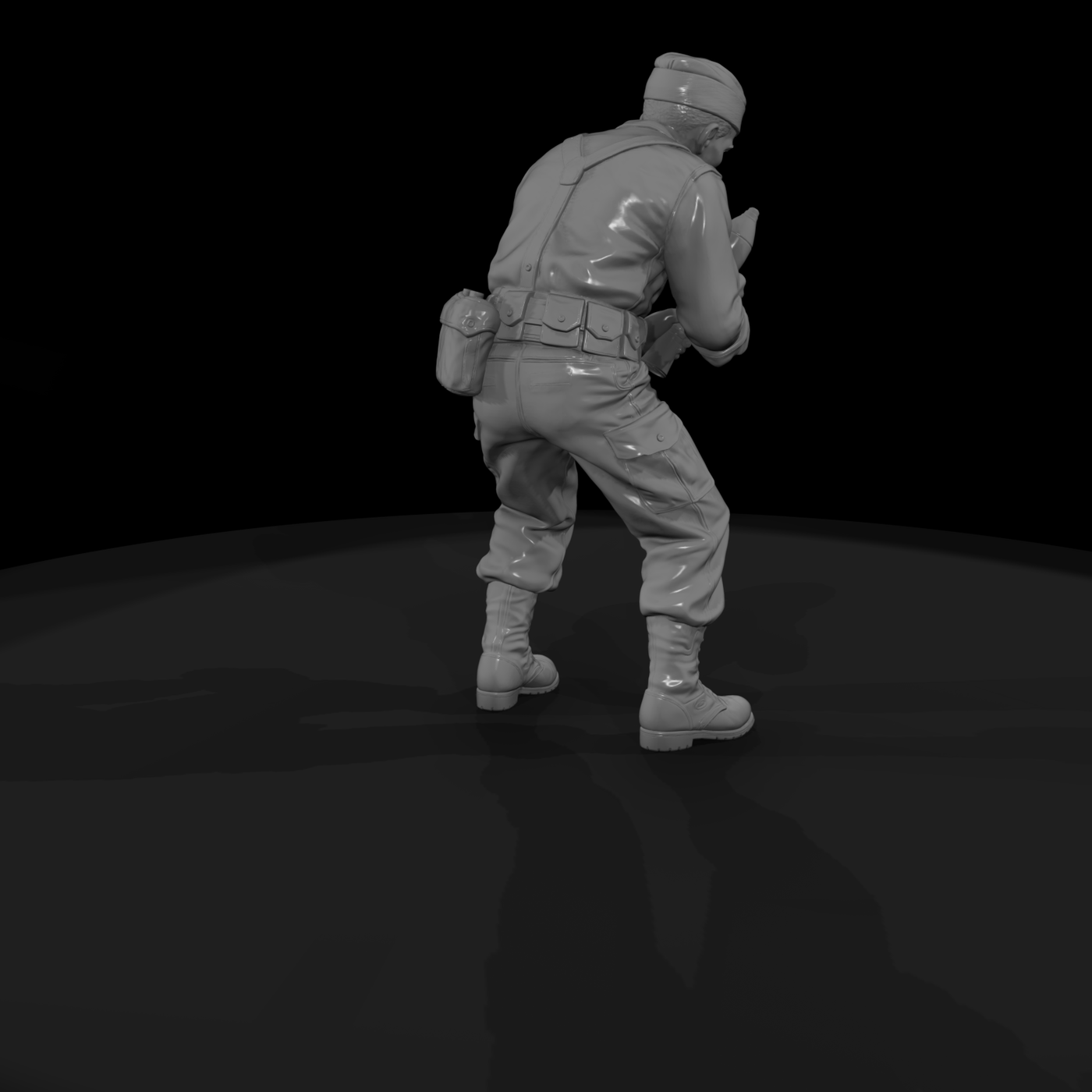 WWII US Army Mortar Crewman