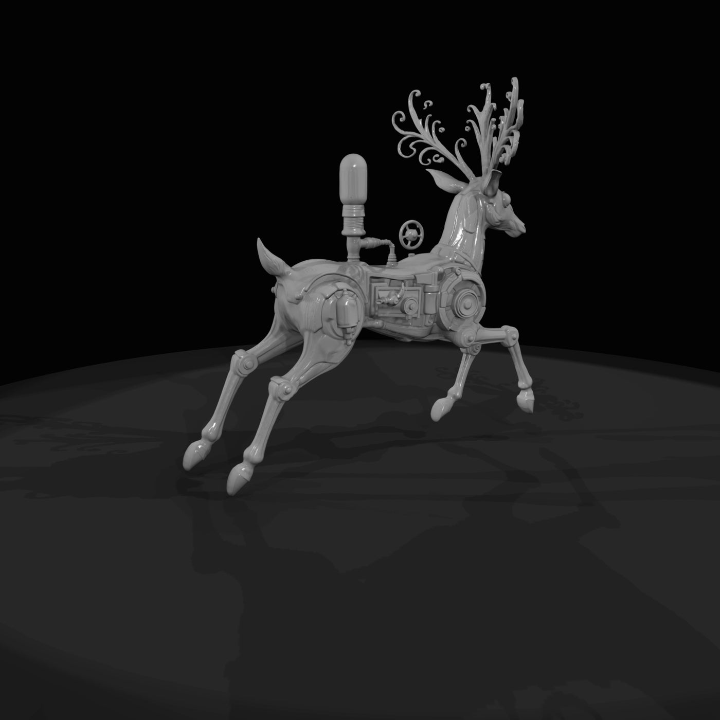 nightmare-clockwork-creatures-mechanical-gazelle