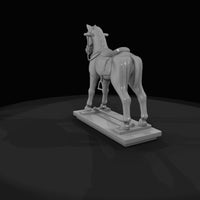 vintage-painted-wooden-spring-rocking-horse-on-wooden-base — thumbnail 5