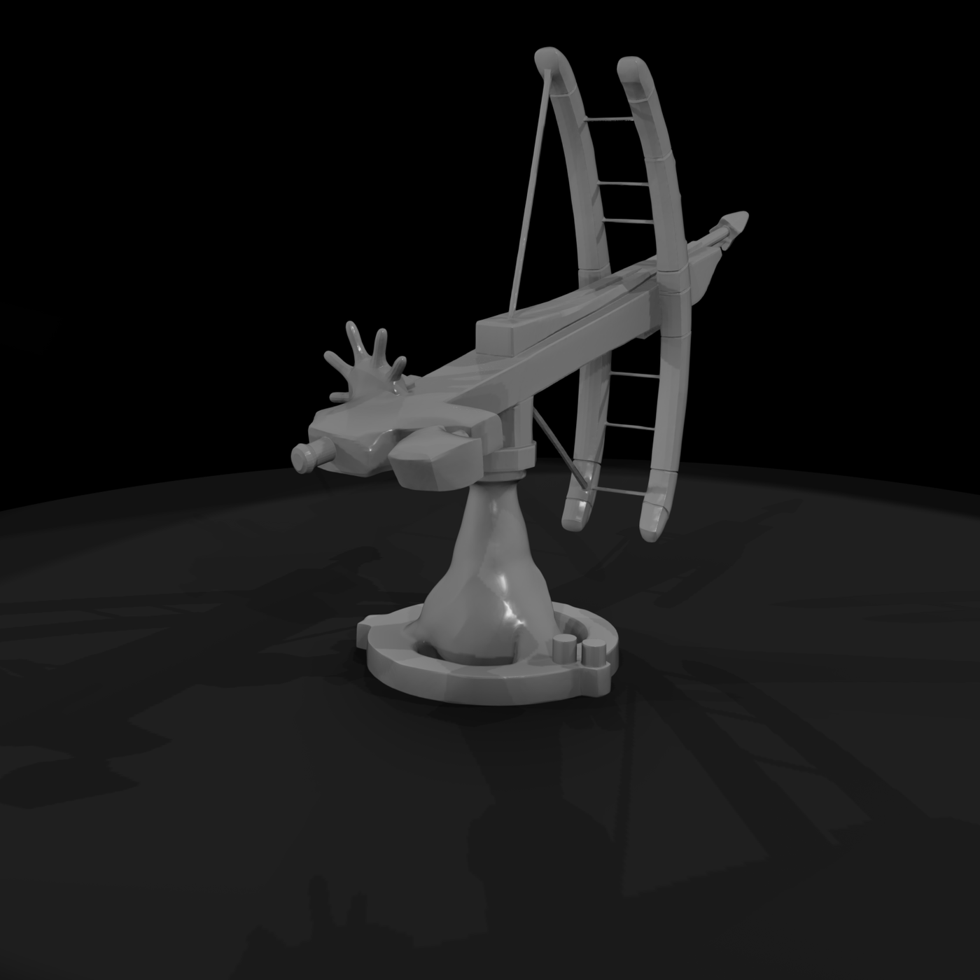 Stylized Mounted Fantasy Crossbow