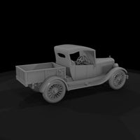 untextured_classic_1920s_pickup_truck_3d_model — thumbnail 5