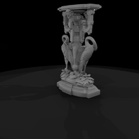 Ornate Neoclassical Crane Pedestal Stand — thumbnail 6