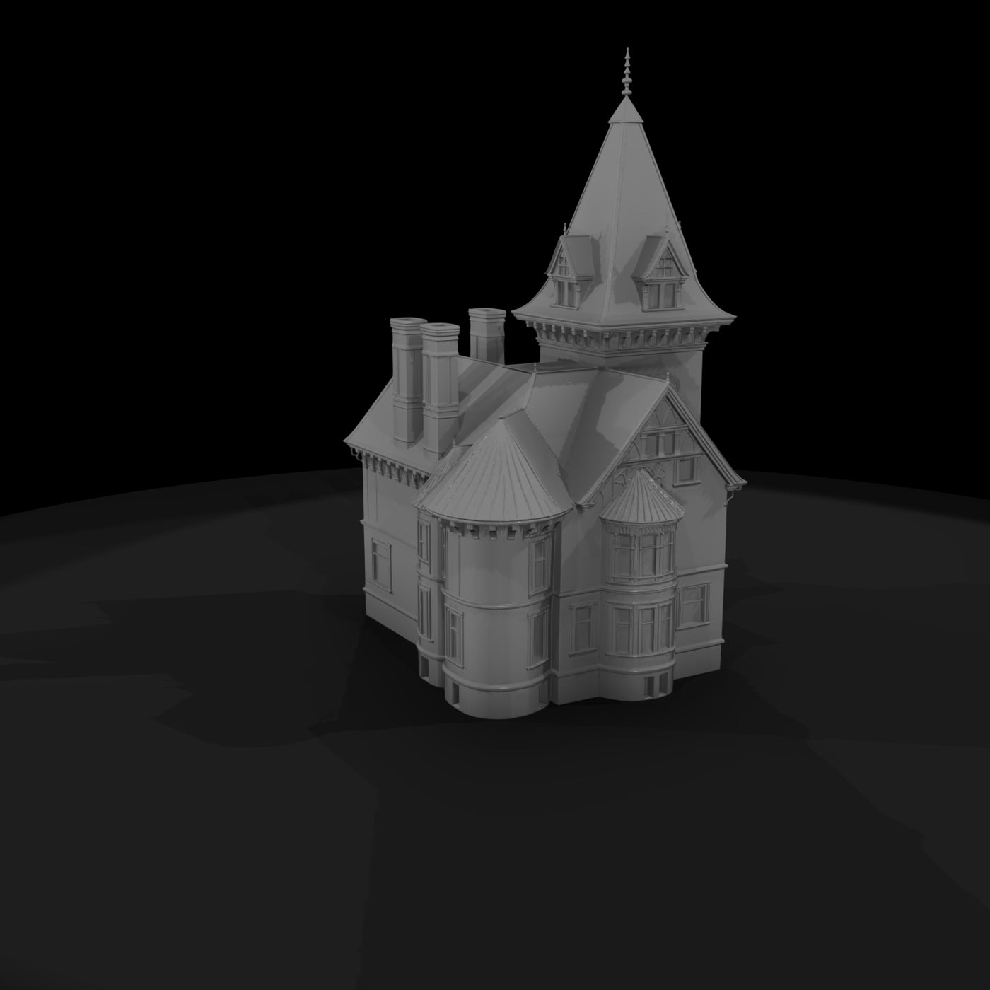 victorian_spired_mansion_3d_architectural_model