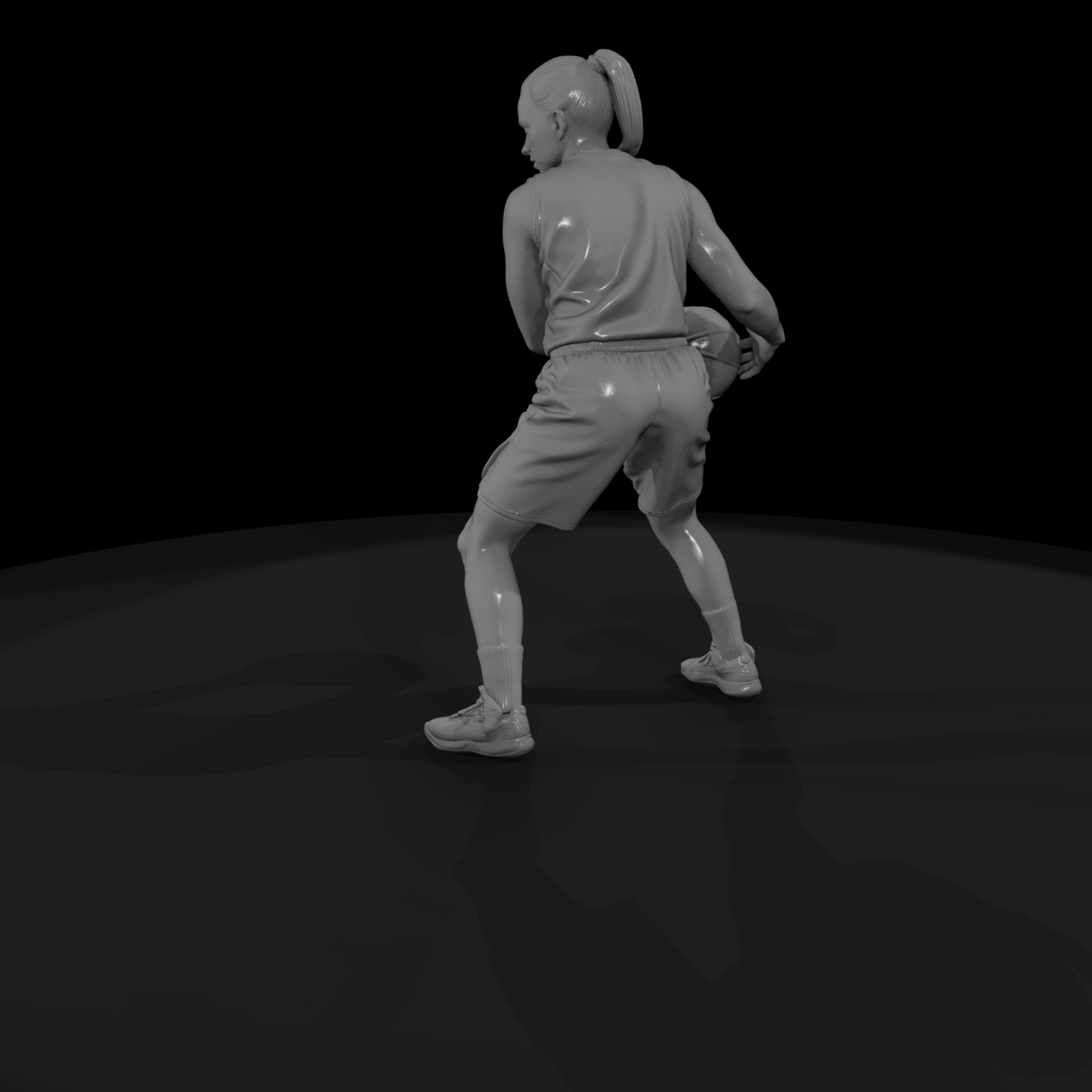 0076 Sports Basketball F Dribble