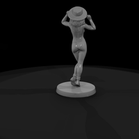 1980s Woman in Leotard and Sun Hat — thumbnail 6