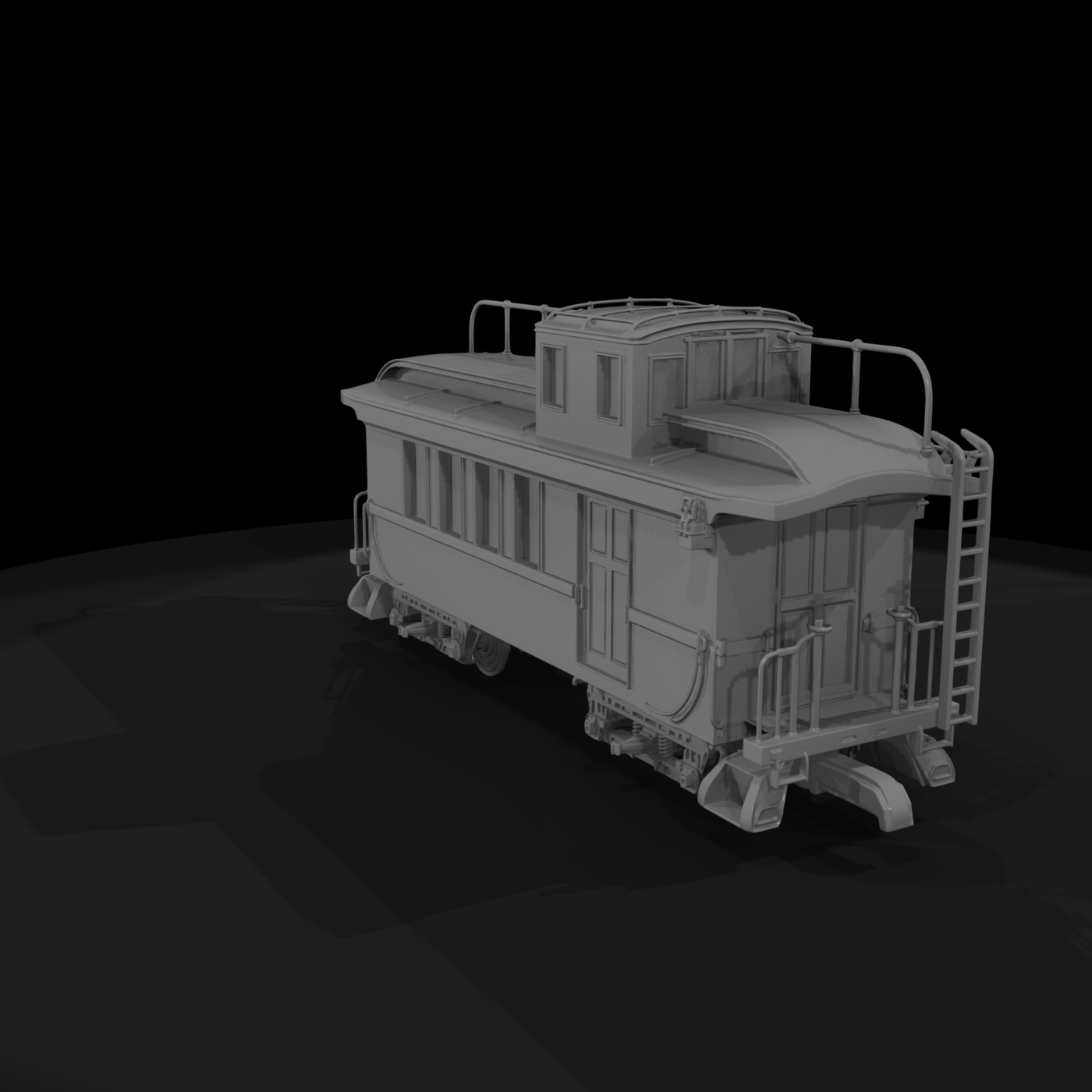 Vintage Cupola Railroad Caboose