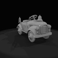 vintage-metal-pedal-car-toy-fire-truck — thumbnail 5