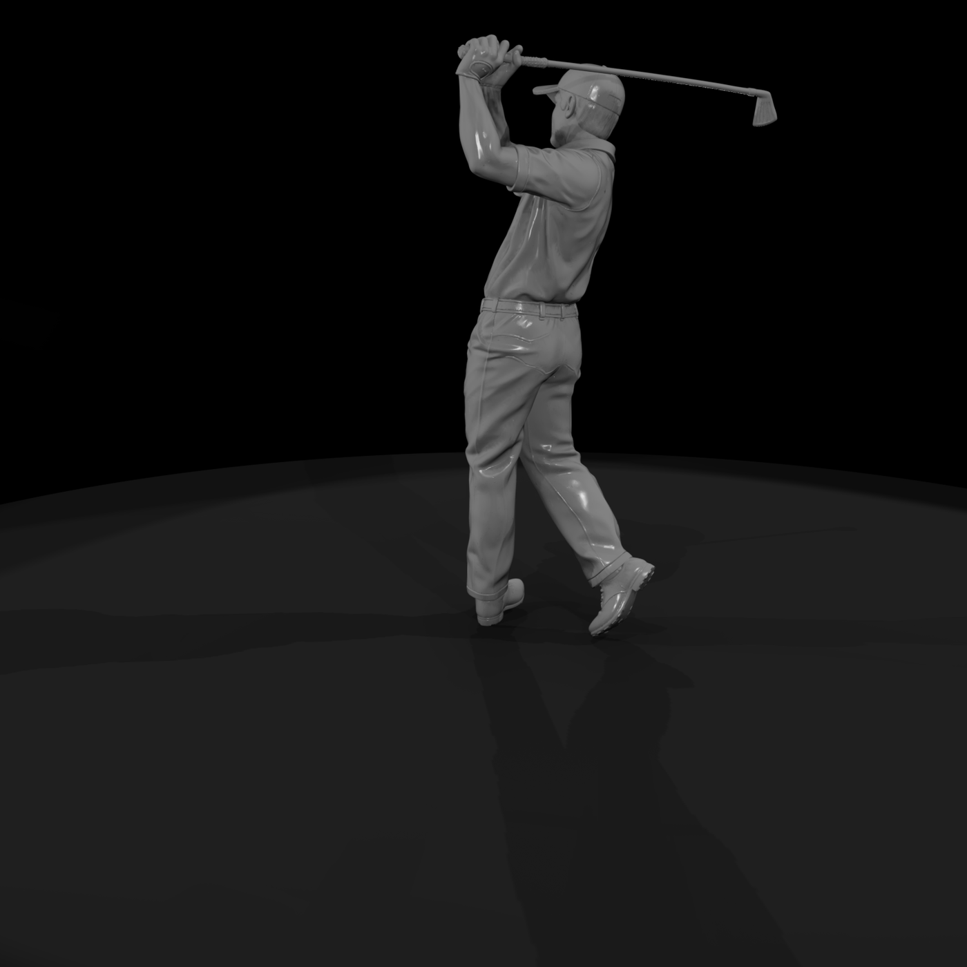 0082 Sports Golfer M Swing